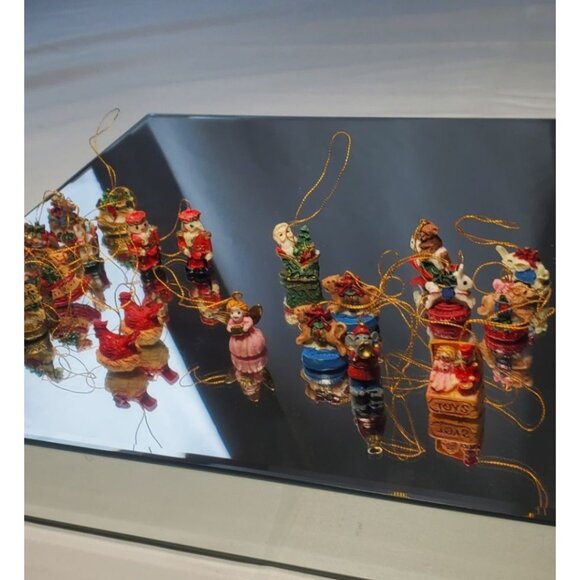 Vintage Mini Trims Hand Painted Christmas Ornaments - SET OF 24 - Picture 14 of 15